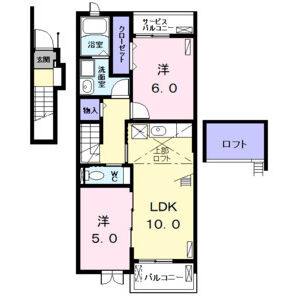 2LDK 間取り図