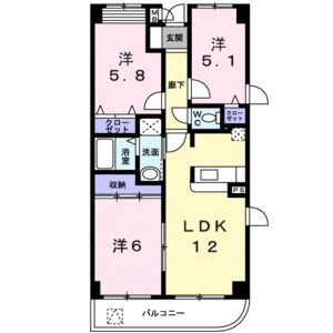 3LDK 間取り図