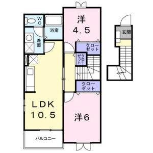 2DK 間取り図