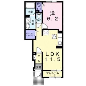 1LDK 間取り図