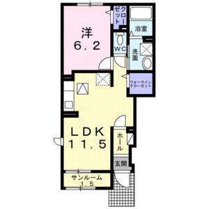 1LDK 間取り図
