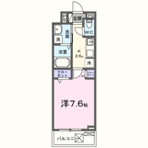 1K 間取り図
