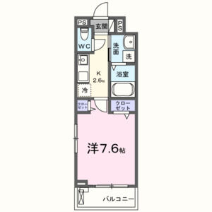 1K 間取り図