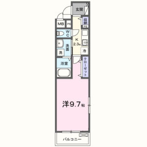 1K 間取り図