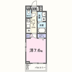 1K 間取り図