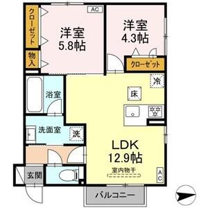 2LDK 間取り図