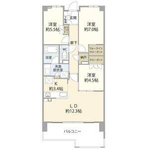 3LDK 間取り図