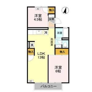 2LDK 間取り図