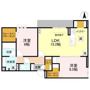 2LDK 間取り図
