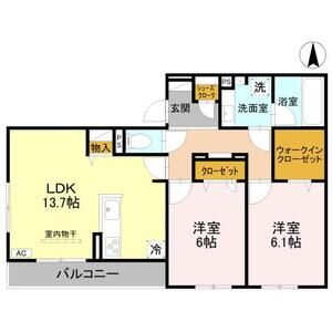 2LDK 間取り図
