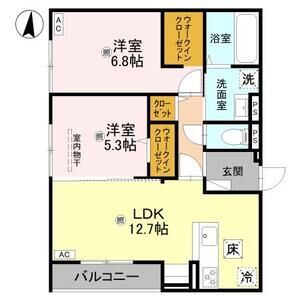 2LDK 間取り図