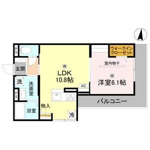 1LDK 間取り図