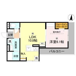 1LDK 間取り図