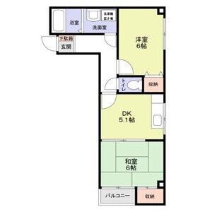 2DK 間取り図