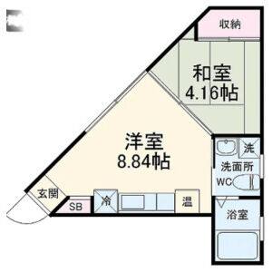1LDK 間取り図