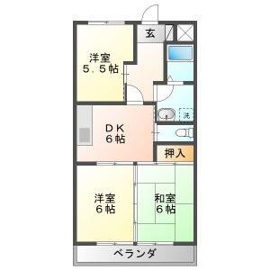 3DK 間取り図