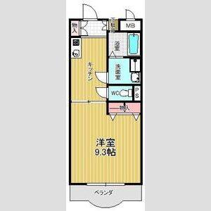 1DK 間取り図
