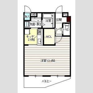 1K 間取り図