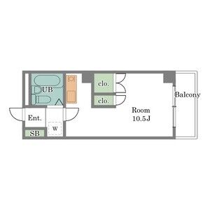 1K 間取り図