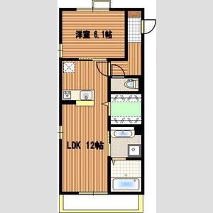 1LDK 間取り図