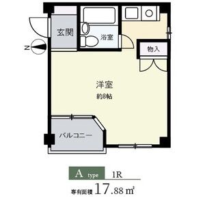 ワンルーム 間取り図
