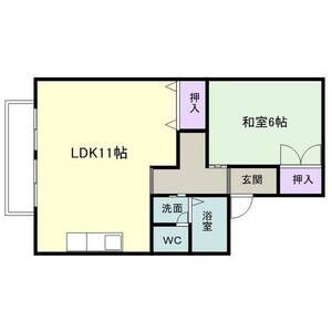 1LDK 間取り図