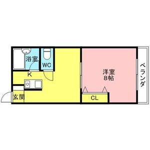 1K 間取り図