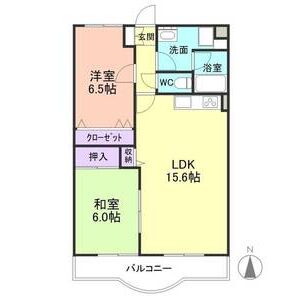 2LDK 間取り図