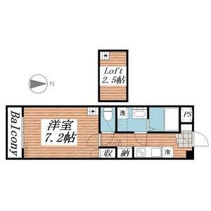 1K 間取り図
