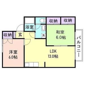 2LDK 間取り図
