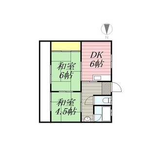 2DK 間取り図