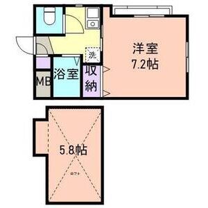 1K 間取り図