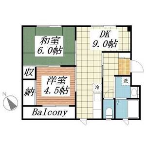 2DK 間取り図