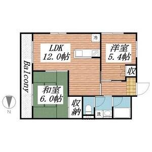 2LDK 間取り図