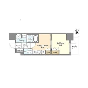 1DK 間取り図