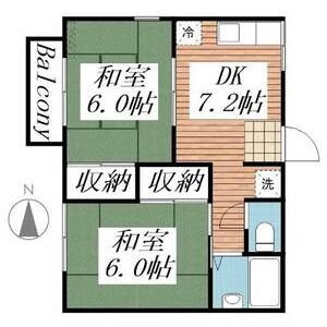 2DK 間取り図