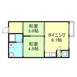 2DK 間取り図