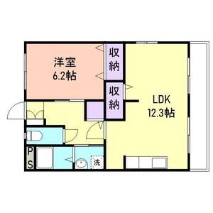 1LDK 間取り図