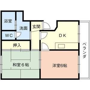 2DK 間取り図