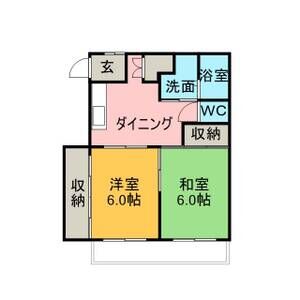 2DK 間取り図