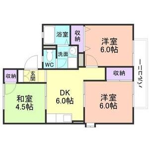 3DK 間取り図