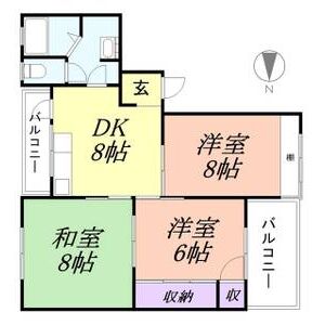 3DK 間取り図