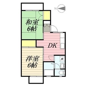 2DK 間取り図