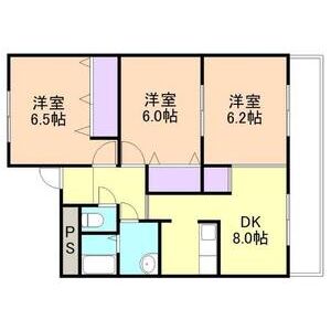 3DK 間取り図
