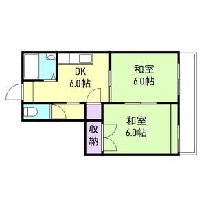 2DK 間取り図