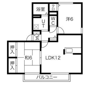 2LDK 間取り図