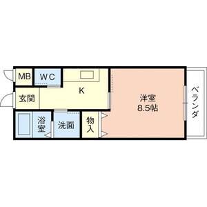 1K 間取り図