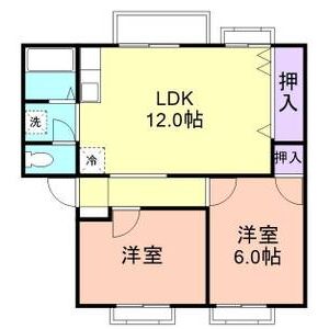 2LDK 間取り図