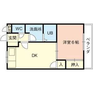 1DK 間取り図