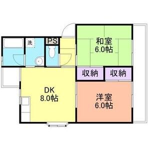 2DK 間取り図